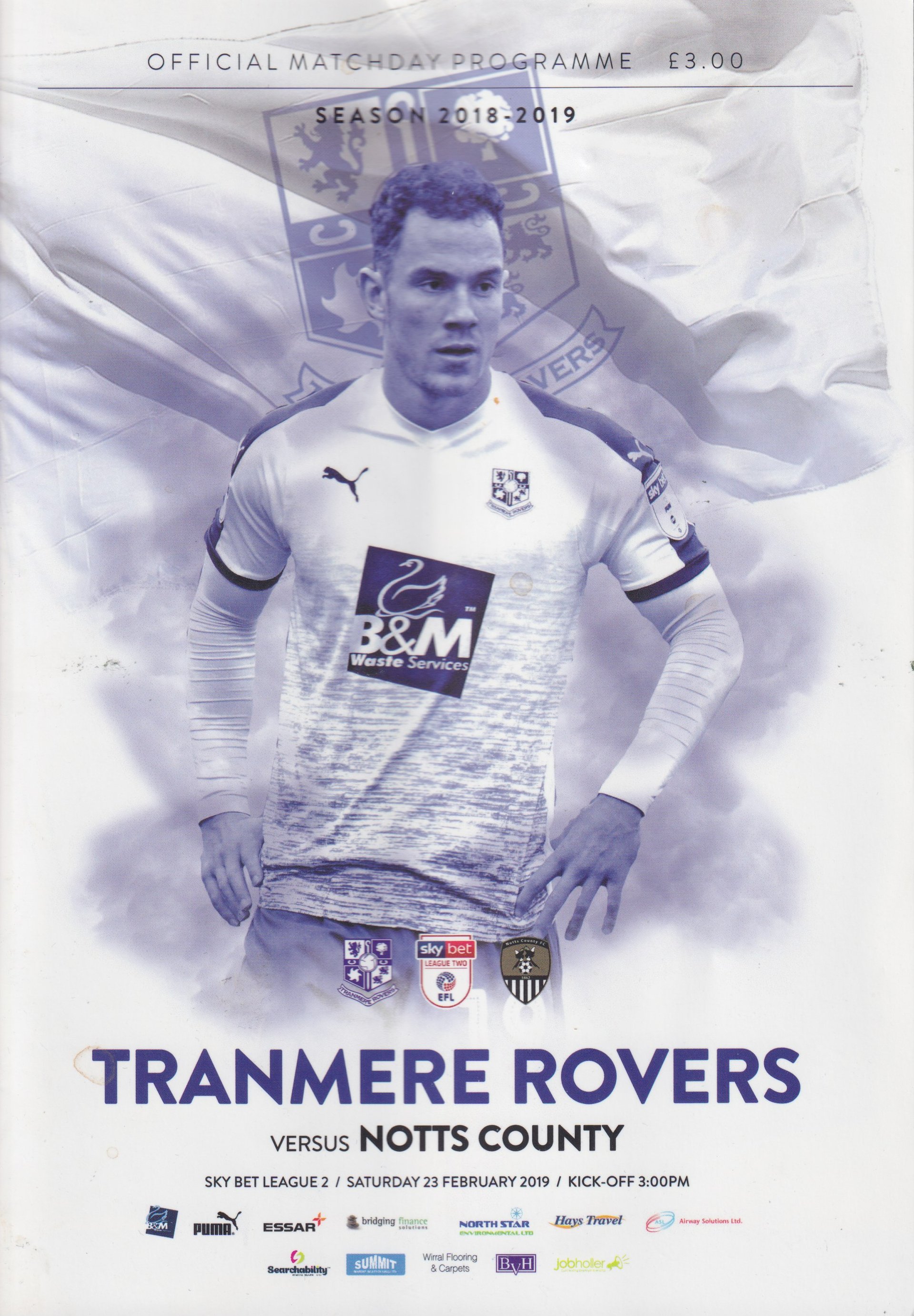 Tranmere Rovers v Notts County match programme